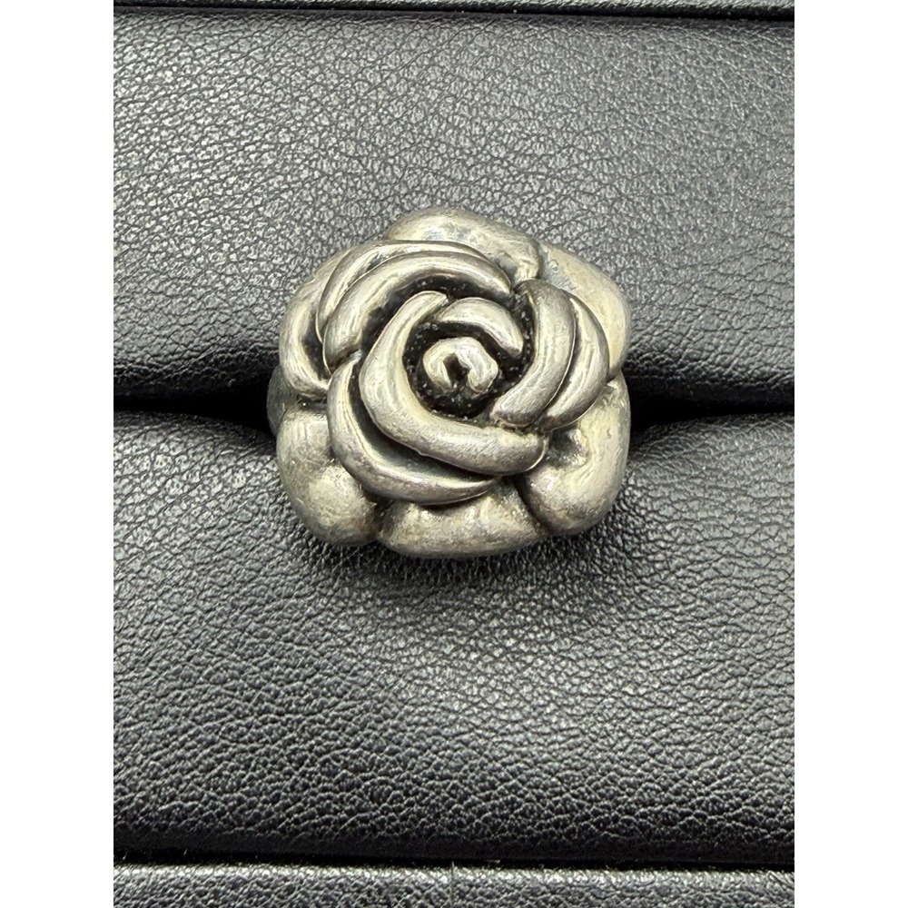 Vintage Sterling Silver Rose Ring Size 9.25 J30